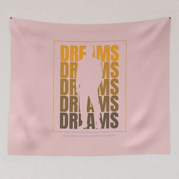 Item preview, Dreams Give Purpose – Motivational Quote Silhouette Typography Design designed and sold by RevieusaR.
