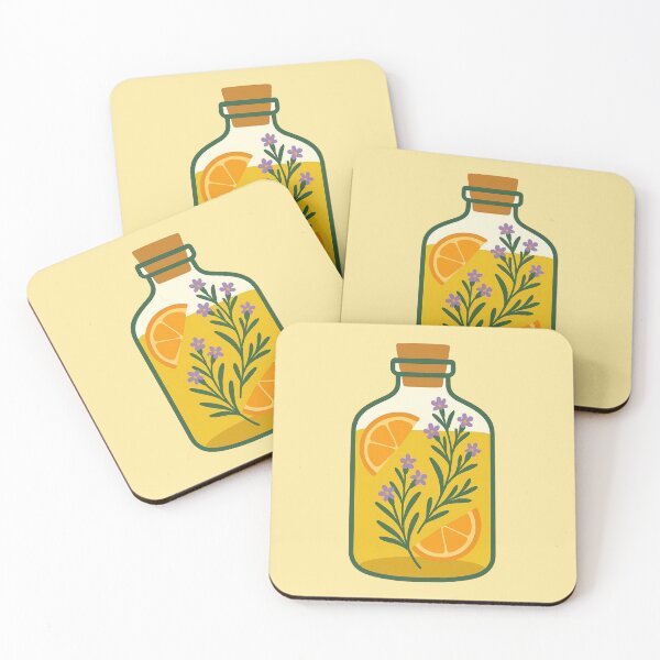 Item preview, Infused orange and rosemary oil bottle – Mediterranean kitchen art designed and sold by Aloloco.