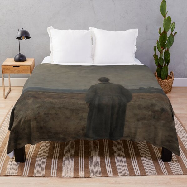 Item preview, Man Standing Alone in Vast Landscape – Painterly Realism Artwork designed and sold by Visualynx.