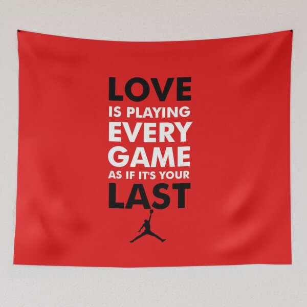Item preview, Love Every Game - Michael Jordan Motivational Basketball Quote designed and sold by ArtByRahim.