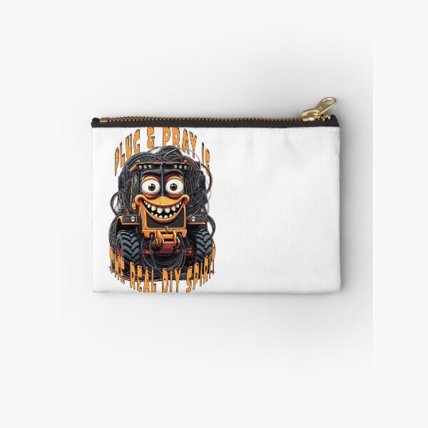 Item preview, A fun, high-energy graphic. In the depths of the garage, where tangled cables dance like wild vines in a cybernetic jungle, this mad combine harvester comes to life. designed and sold by Creative-Sanc.