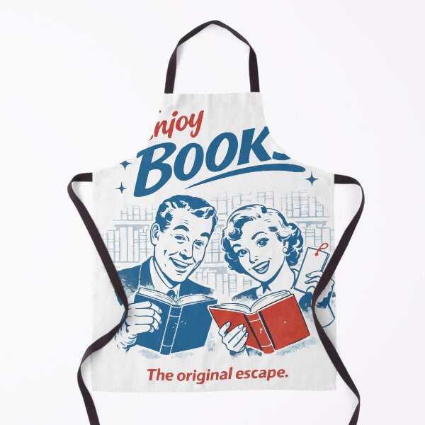 Item preview, Enjoy Books – The Original Escape (Retro Vintage Library Couple) designed and sold by BeetleDots.