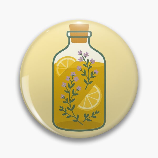 Item preview, Title Infused lemon and thyme oil bottle – Mediterranean kitchen art designed and sold by Aloloco.