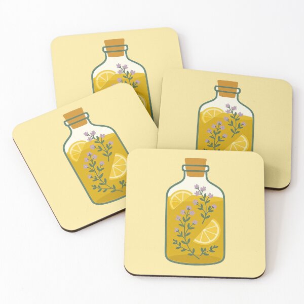 Item preview, Title Infused lemon and thyme oil bottle – Mediterranean kitchen art designed and sold by Aloloco.