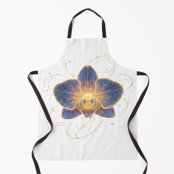 Item preview, Celestial Galaxy Orchid - Glowing Golden Cosmic Botanical Art designed and sold by RectifyFashions.