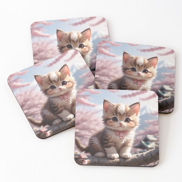 Item preview, Adorable Japanese Sakura Festival Kitten designed and sold by Holidays by AuroraArtWork.