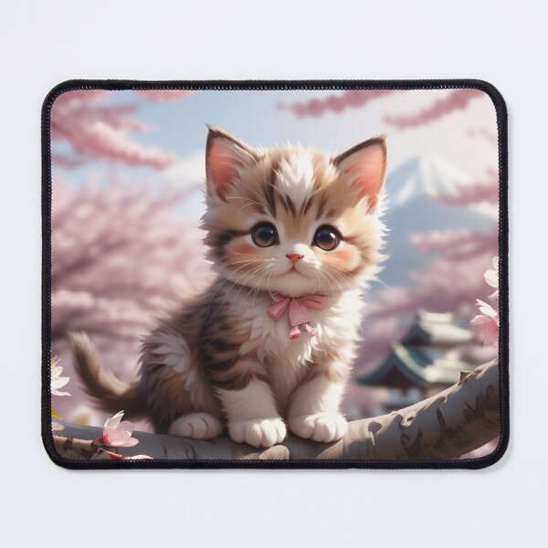 Item preview, Adorable Japanese Sakura Festival Kitten designed and sold by Holidays by AuroraArtWork.