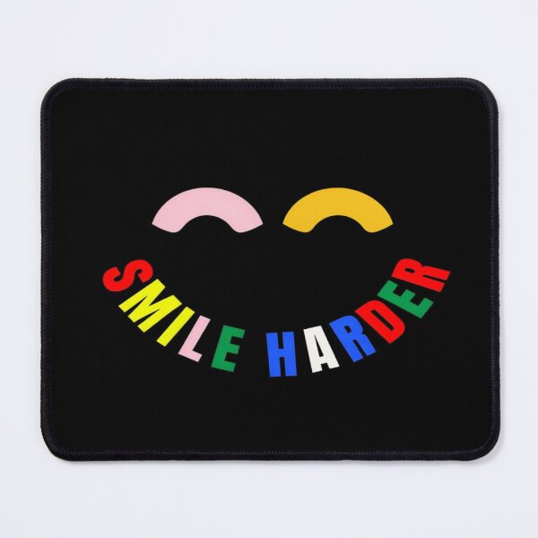 Item preview, Colorful "Smile Harder" Motivational Face Design – Positive Vibes for Apparel, Posters & Stickers designed and sold by Bright Nest Studio.