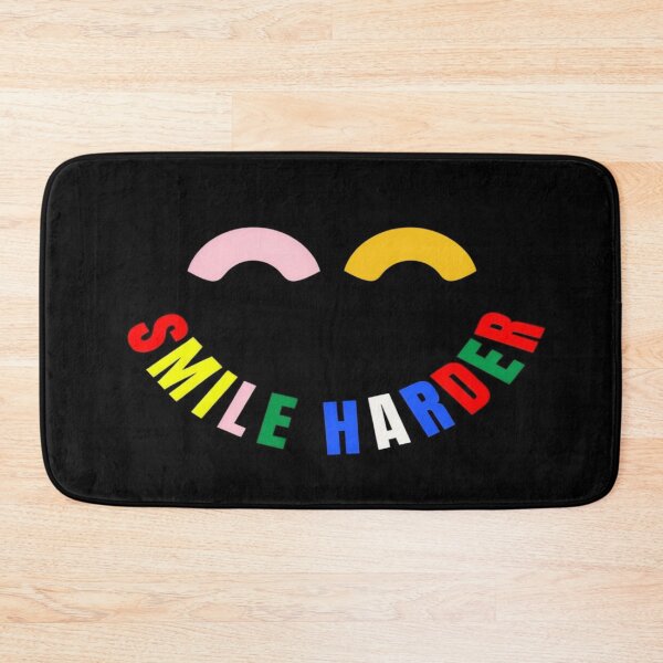 Item preview, Colorful "Smile Harder" Motivational Face Design – Positive Vibes for Apparel, Posters & Stickers designed and sold by Bright Nest Studio.