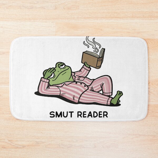 Item preview, Smut Reader - Funny Frog in Pink Pajamas with Steaming Spicy Book designed and sold by Floomart.