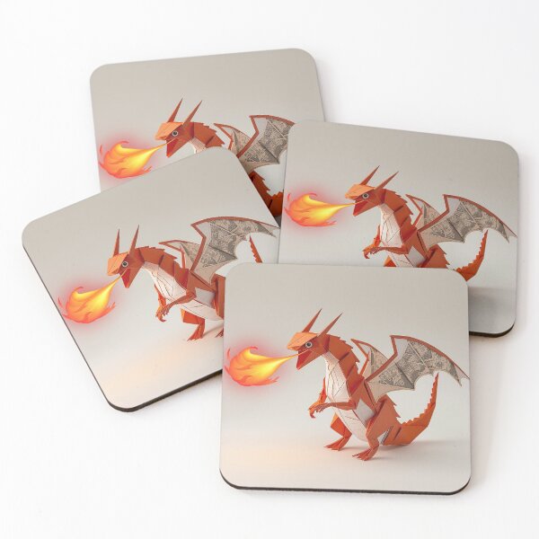 Item preview, Fiery Origami Dragon with Artistic Touch designed and sold by Wonderful Designs.