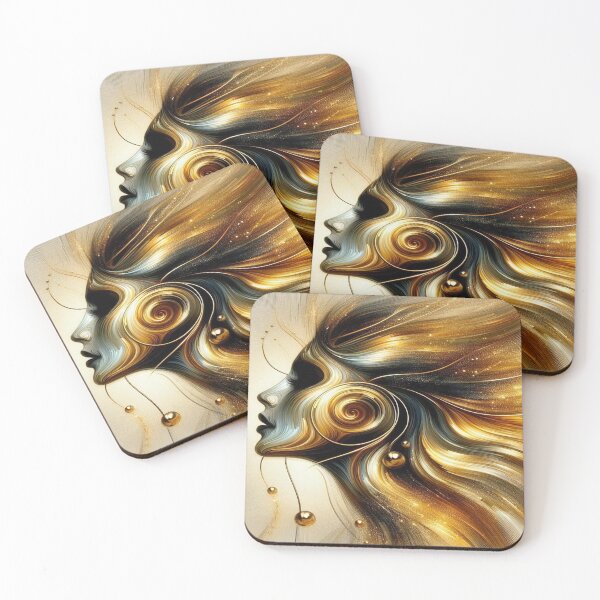 Item preview, Golden Flow of Feminine Energy – Lines of light between elegance, movement and cosmic depth designed and sold by FotoworldEdel.