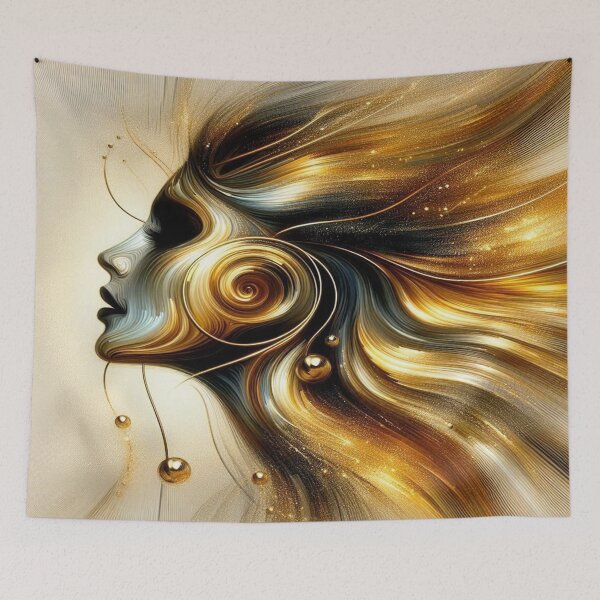Item preview, Golden Flow of Feminine Energy – Lines of light between elegance, movement and cosmic depth designed and sold by FotoworldEdel.