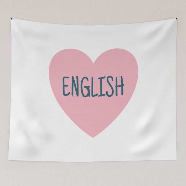 Item preview, Love English heart design designed and sold by Think4Prints.