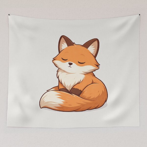 Item preview, Quiet Evening Fox Illustration designed and sold by Ombrya.