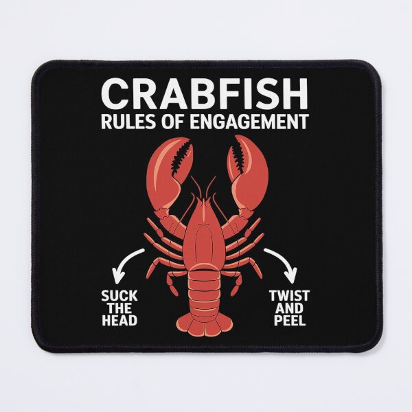 Item preview, Crawfish Rules of Engagement - Funny Crawfish Broil designed and sold by VerseFarm.