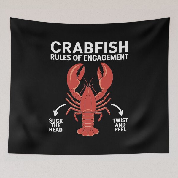 Item preview, Crawfish Rules of Engagement - Funny Crawfish Broil  designed and sold by VerseFarm.