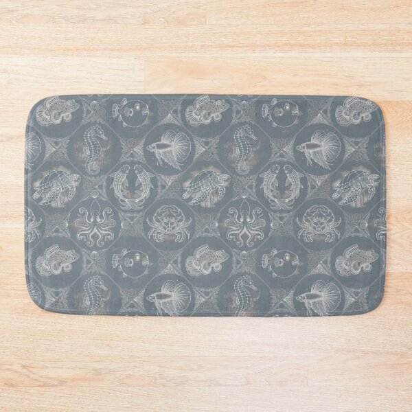 Item preview, Oceanic Dreamscape Delft Tiles - Steel Mist designed and sold by Carina Parry Studios.