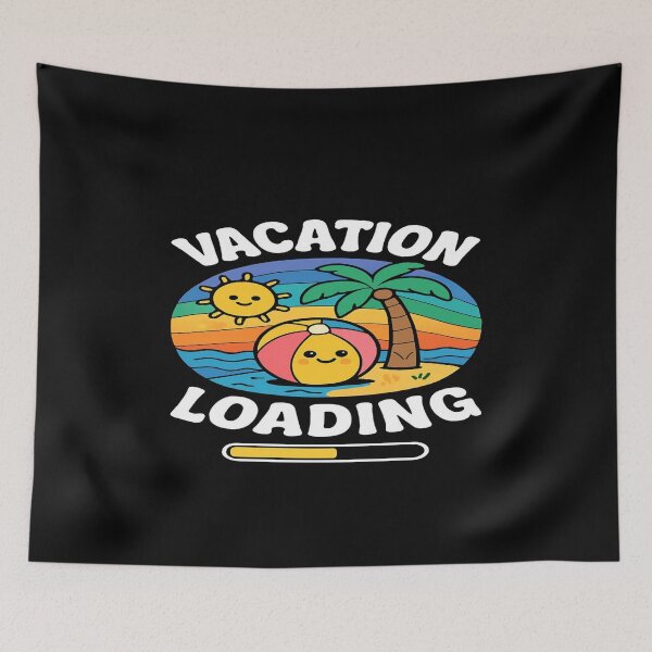 Item preview, Vacation Loading Beach Vibes | Funny Summer Palm Tree Design for Travel Lovers & Holiday Dreamers designed and sold by Bright Nest Studio.