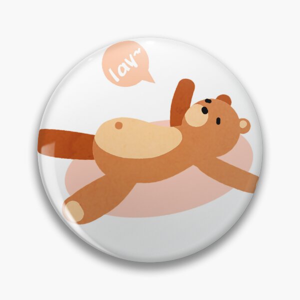 Item preview, A bear relaxing with 'lay' speech bubble designed and sold by Yuan Wen.
