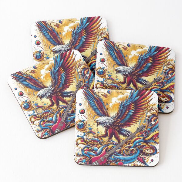 Item preview, Electric Eagle Art | Bold Rock Music Inspired Eagle Illustration designed and sold by MonaRose_Art.