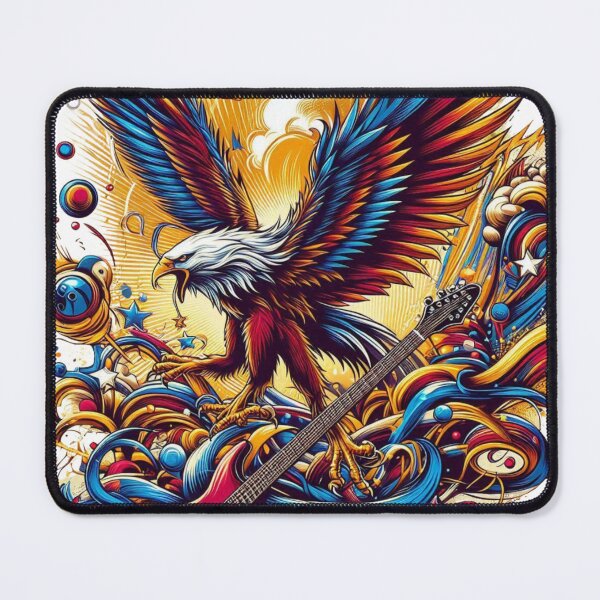 Item preview, Electric Eagle Art | Bold Rock Music Inspired Eagle Illustration designed and sold by MonaRose_Art.