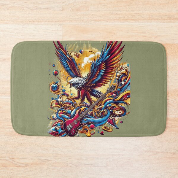 Item preview, Electric Eagle Art | Bold Rock Music Inspired Eagle Illustration designed and sold by MonaRose_Art.