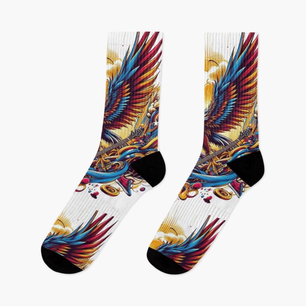 Item preview, Electric Eagle Art | Bold Rock Music Inspired Eagle Illustration designed and sold by MonaRose_Art.