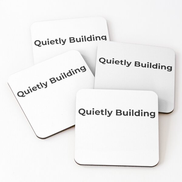 Item preview, Quietly Building – Minimal Hustle Quote designed and sold by RICHKIDSSTUDIO.