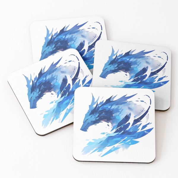 Artikelvorschau, Abstrakter Eisdrache – Blauer Fantasy-Drache entworfen und verkauft von Dyan4.