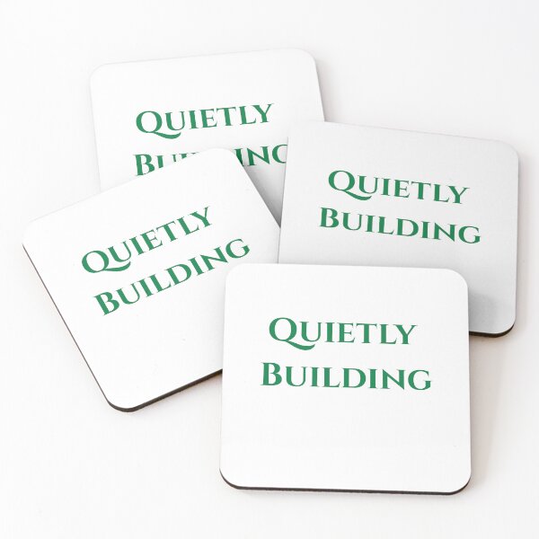 Item preview, Quietly Building – Minimal Hustle Quote designed and sold by RICHKIDSSTUDIO.