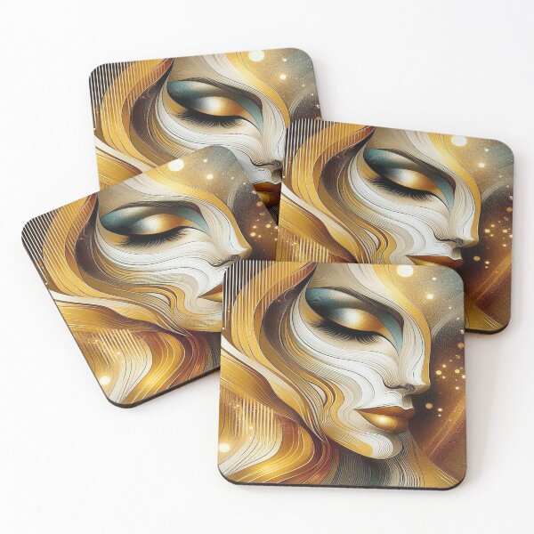 Item preview, Golden Flow of Feminine Energy – Lines of light between elegance, movement and cosmic depth designed and sold by FotoworldEdel.