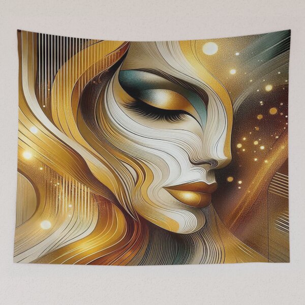 Item preview, Golden Flow of Feminine Energy – Lines of light between elegance, movement and cosmic depth designed and sold by FotoworldEdel.
