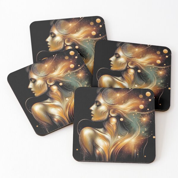 Item preview, Golden Flow of Feminine Energy – Lines of light between elegance, movement and cosmic depth designed and sold by FotoworldEdel.