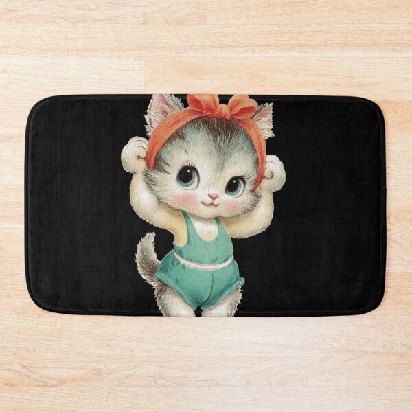 Item preview, Vintage kitten working out designed and sold by MendaciousMina.
