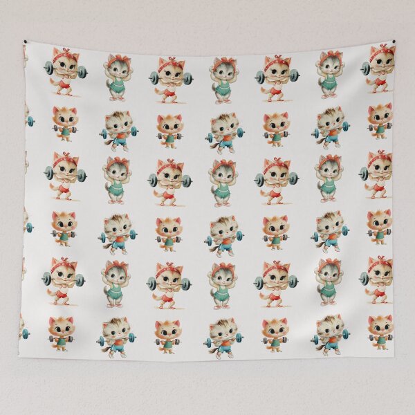 Item preview, Vintage kittens working out pack designed and sold by MendaciousMina.