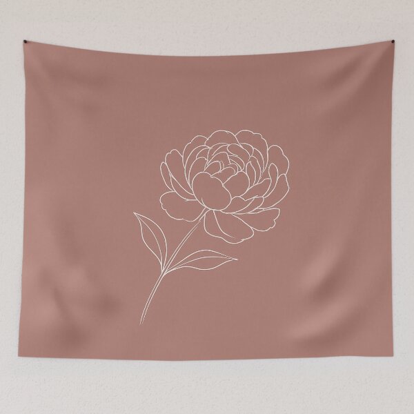 Item preview, Offset Peony Bloom — Minimalist Botanical Line Art Collection 1 designed and sold by VoglR.