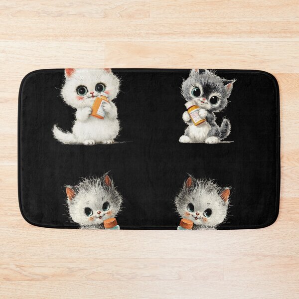 Item preview, Vintage kittens with prescription medication bottles pack designed and sold by MendaciousMina.