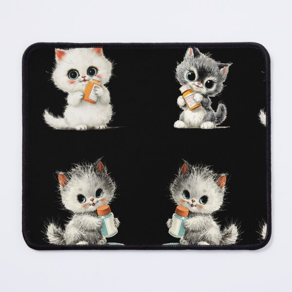 Item preview, Vintage kittens with prescription medication bottles pack designed and sold by MendaciousMina.