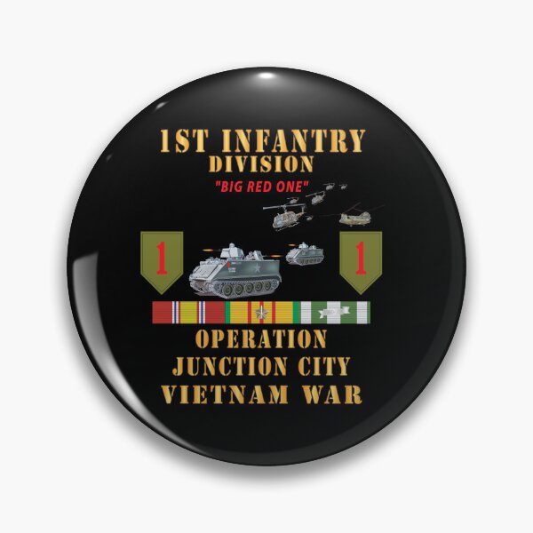 Item preview, 1st Infantry Division - Operation Junction City, Air Asssault w APC,, SSI - VN SVC X 300 - Hat designed and sold by Military Insignia Products.