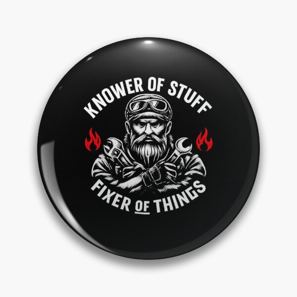 Item preview, Knower of Stuff – Fixer of Things | Rugged Mechanic Biker T-Shirt Design designed and sold by DailyDrivesct.