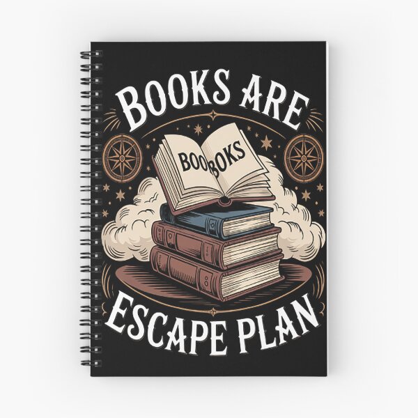 Item preview, Books Are My Escape Plan designed and sold by TheRetroStyle.