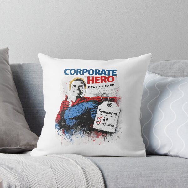 Item preview, Corporate Hero™ — Powered by PR (Sponsored Superhero Satire) designed and sold by BeetleDots.