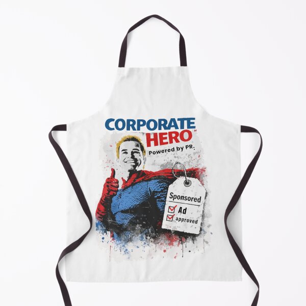 Item preview, Corporate Hero™ — Powered by PR (Sponsored Superhero Satire) designed and sold by BeetleDots.
