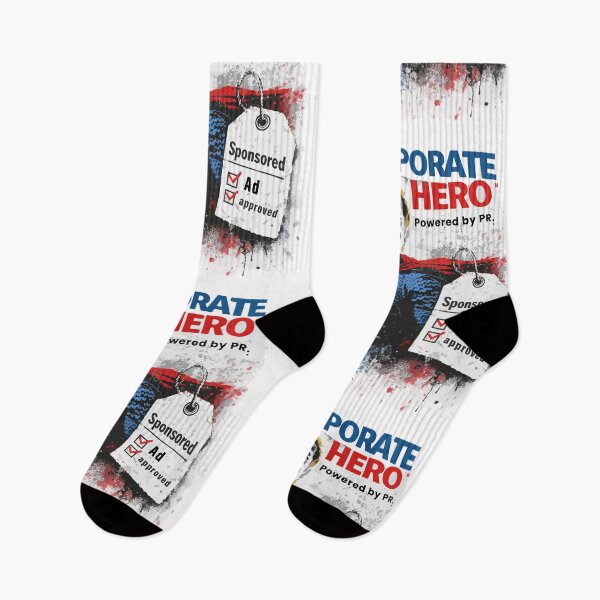 Item preview, Corporate Hero™ — Powered by PR (Sponsored Superhero Satire) designed and sold by BeetleDots.
