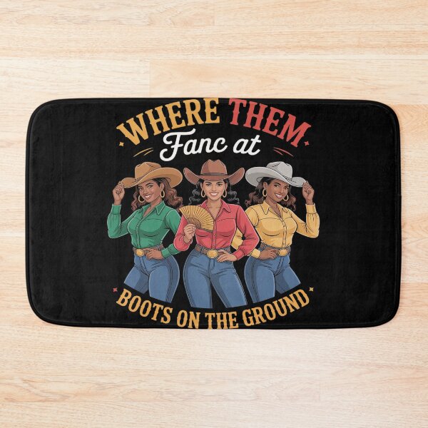 Artikelvorschau, Wo sind die Fans bei Boots On The Ground Black Cowgirl Western? entworfen und verkauft von FluoroWave.