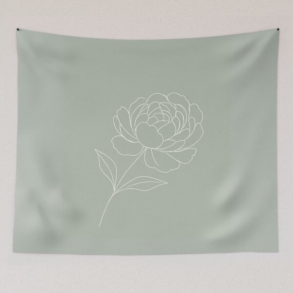 Item preview, Offset Peony Bloom — Minimalist Botanical Line Art Collection 2 designed and sold by VoglR.