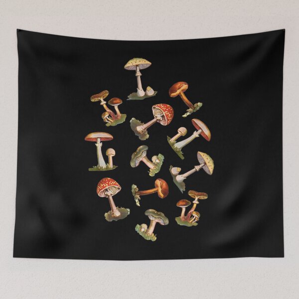 Item preview, Mushroom Pattern Minimal Fungi designed and sold by chonbesondhag.