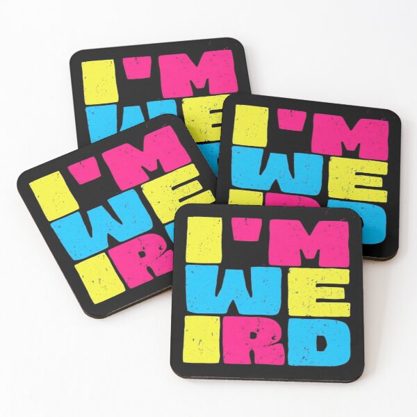 Item preview, Bold I'M WEIRD Typography – Distressed Colorful Quote for Individualists, Rebels & Creative Souls designed and sold by Bright Nest Studio.