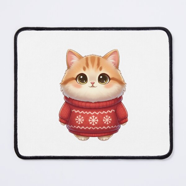 Item preview, Lucky Red Sweater Cat – Your Cozy Wealth-Attracting Companion designed and sold by JaiSoftStudio.